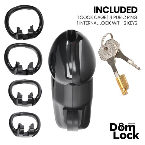 Domlock Guard Chastity Cage with Internal Lock Size M - Loveangels