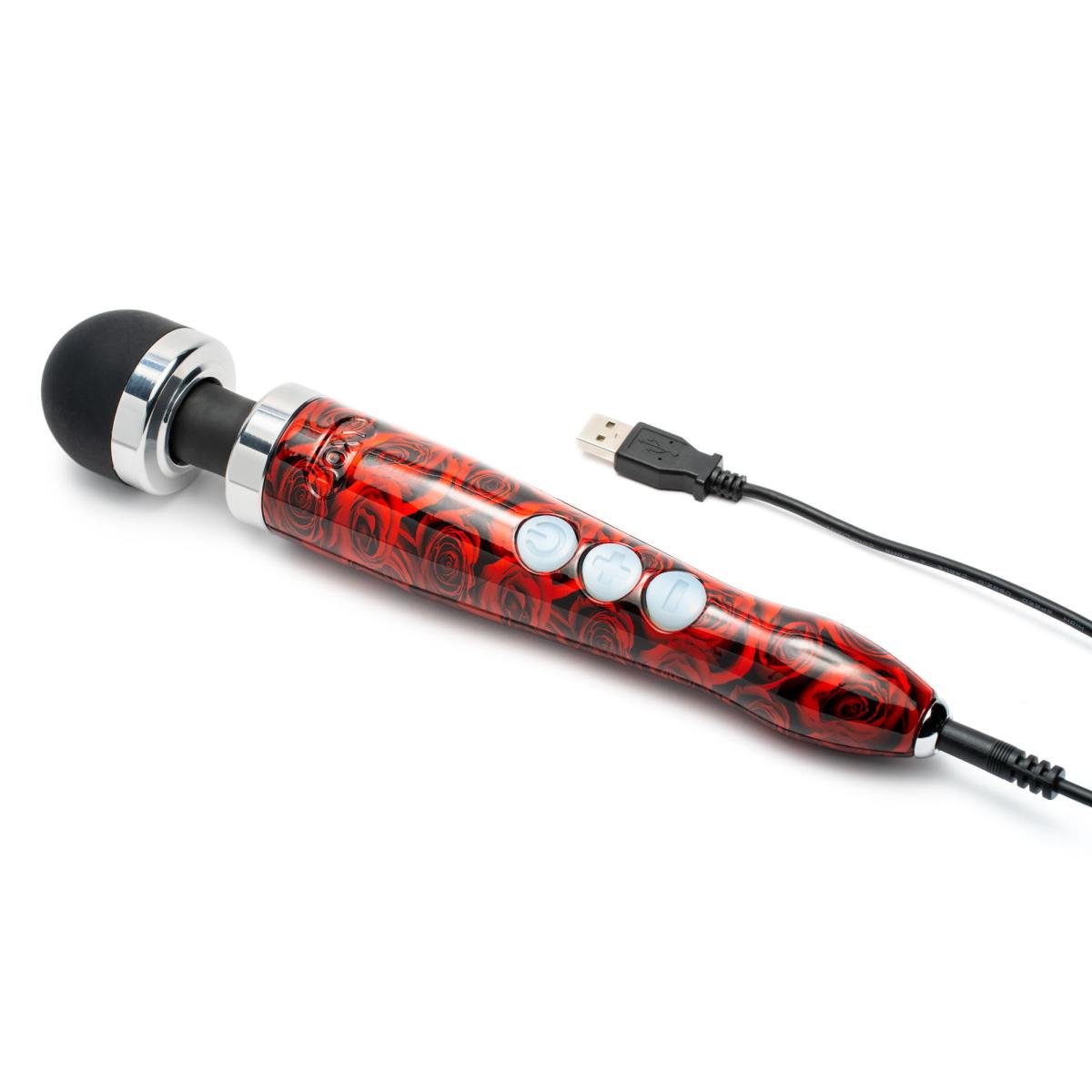 Doxy Die Cast 3R Rechargeable Wand Massager - Rose Pattern - Loveangels