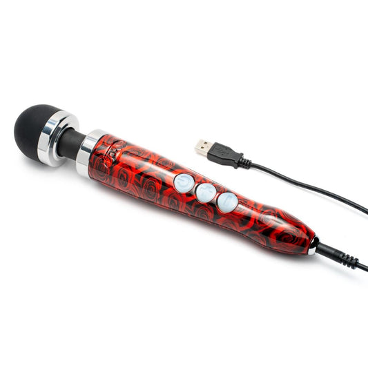Doxy Die Cast 3R Rechargeable Wand Massager - Rose Pattern - Loveangels