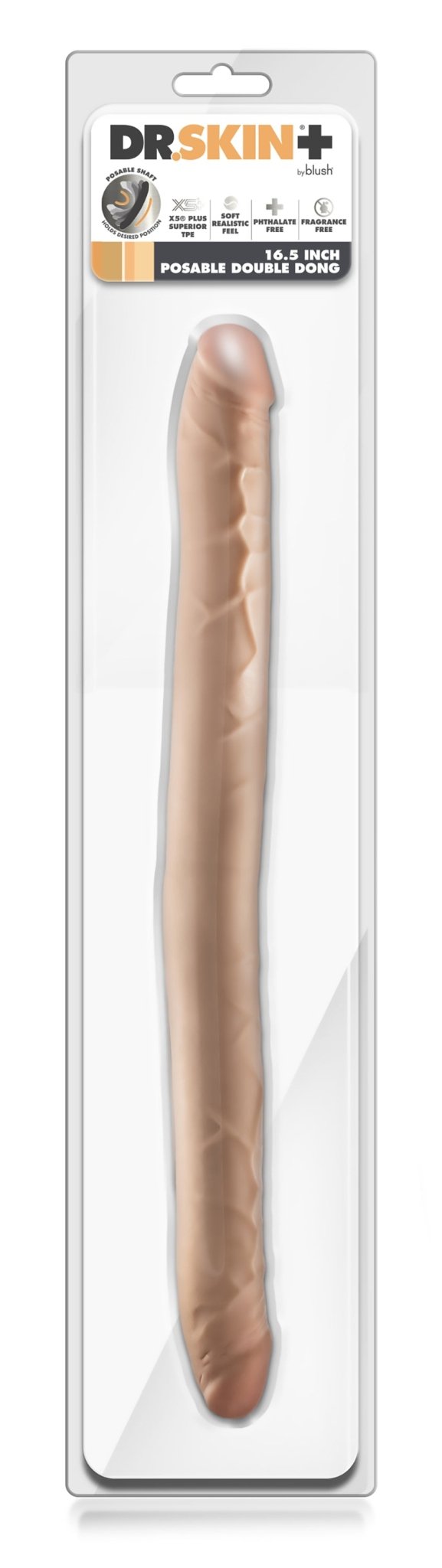 Dr Skin 16.5 Inch Posable Double Dong - Loveangels
