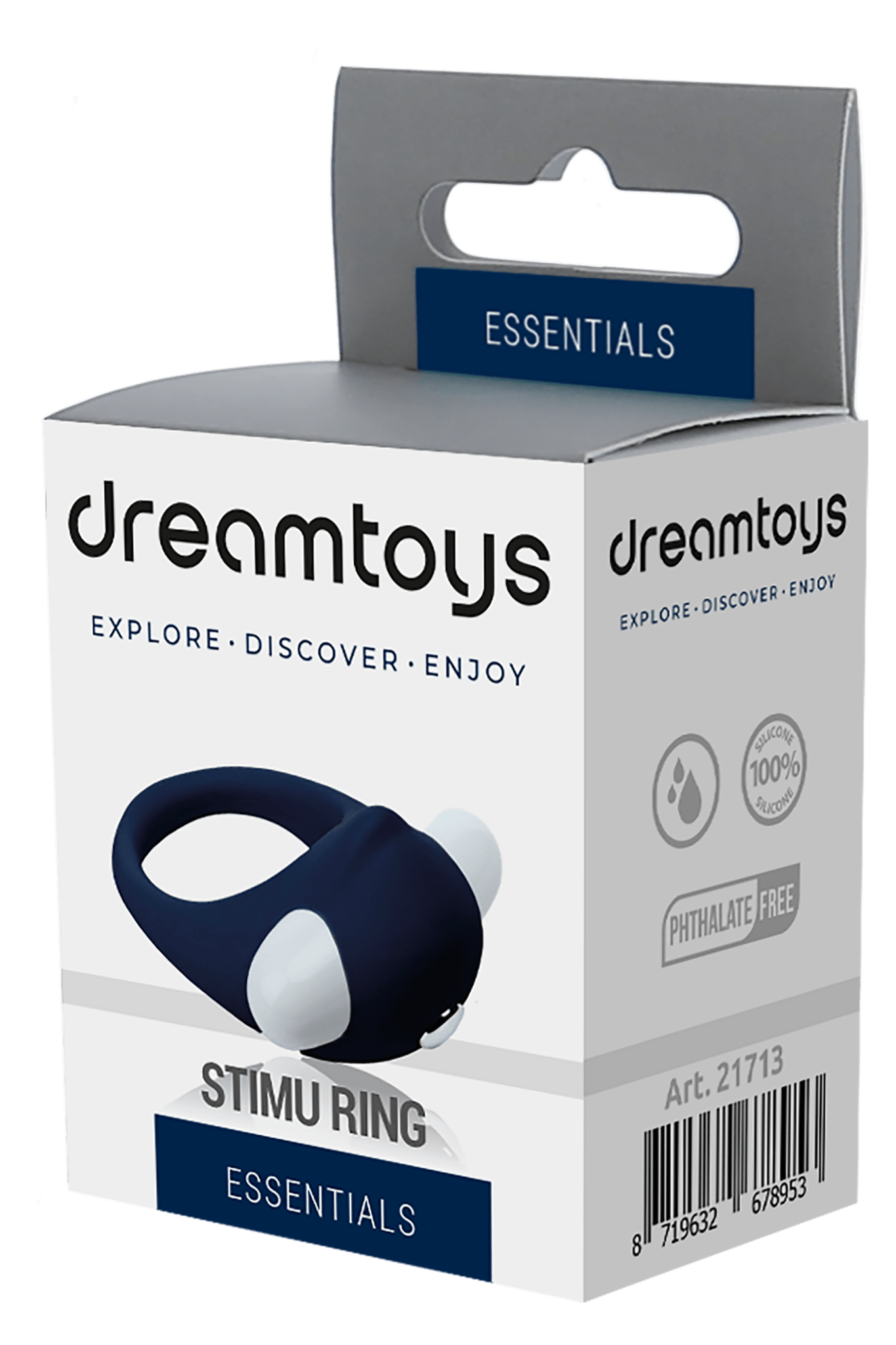 Dream Toys Stimu Ring Blue One Speed Vibrating Ring - Loveangels