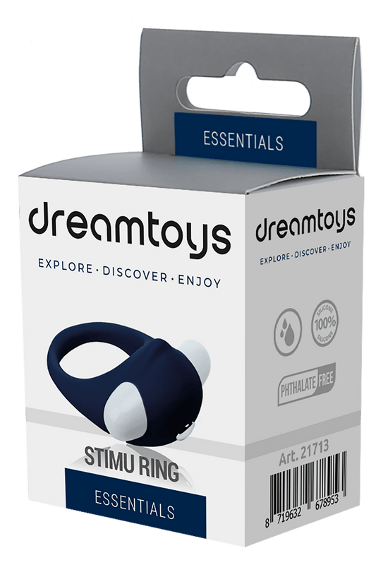 Dream Toys Stimu Ring Blue One Speed Vibrating Ring - Loveangels