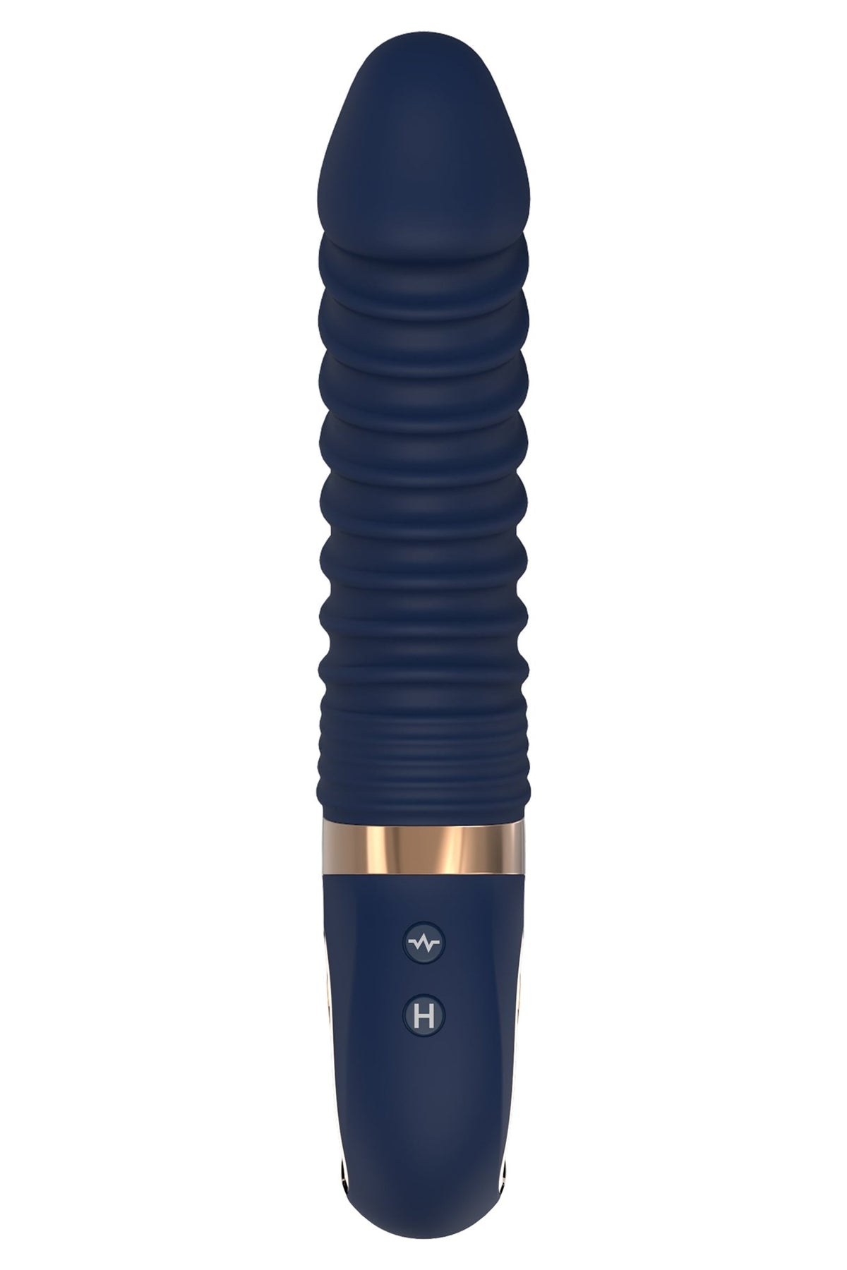 DreamToys Goddess Collection Nereos Liquid Silione Ribbed Vibrator With Heat - Loveangels