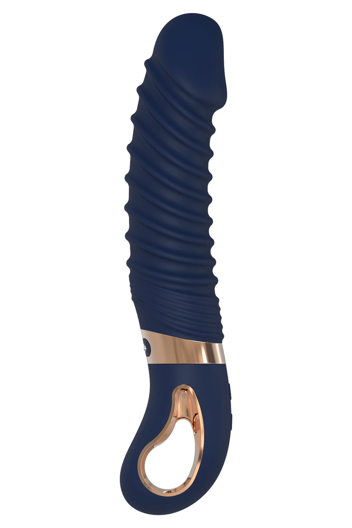 DreamToys Goddess Collection Nereos Liquid Silione Ribbed Vibrator With Heat - Loveangels