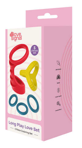 Dreamtoys Love Signal Long Play Love Cock Ring Set - Loveangels