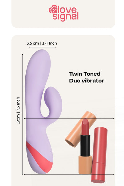 Dreamtoys Love Signal Twin Toned Duo Rabbit Vibrator - Loveangels