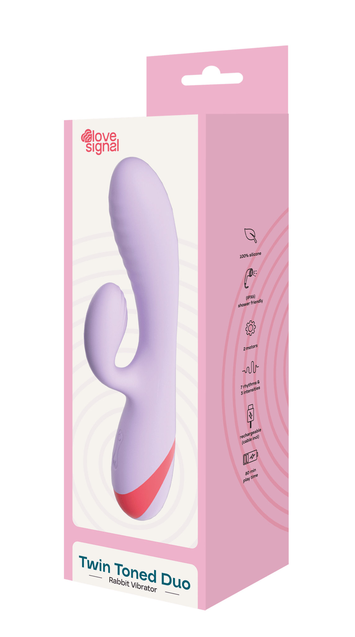 Dreamtoys Love Signal Twin Toned Duo Rabbit Vibrator - Loveangels