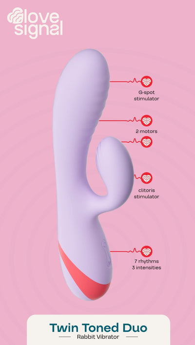Dreamtoys Love Signal Twin Toned Duo Rabbit Vibrator - Loveangels