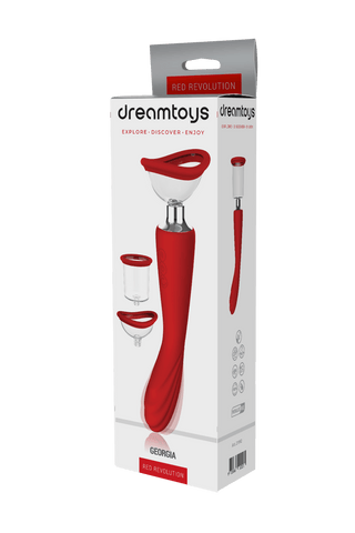 Dreamtoys Red Revolution Georgia G - Spot Vibrator And Suction Pump - Loveangels