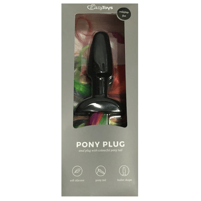 EasyToys Silicone Pony Plug With Rainbow Tail - Loveangels