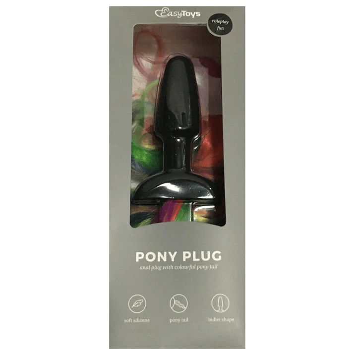 EasyToys Silicone Pony Plug With Rainbow Tail - Loveangels