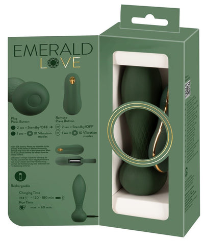 Emerald Love Luxurious Remote Control Anal Plug - Loveangels