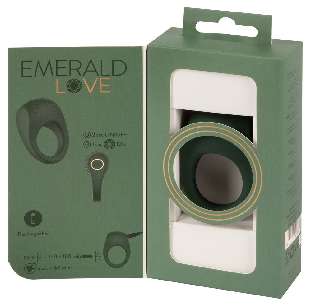 Emerald Love Luxurious Vibrating Cock Ring - Loveangels