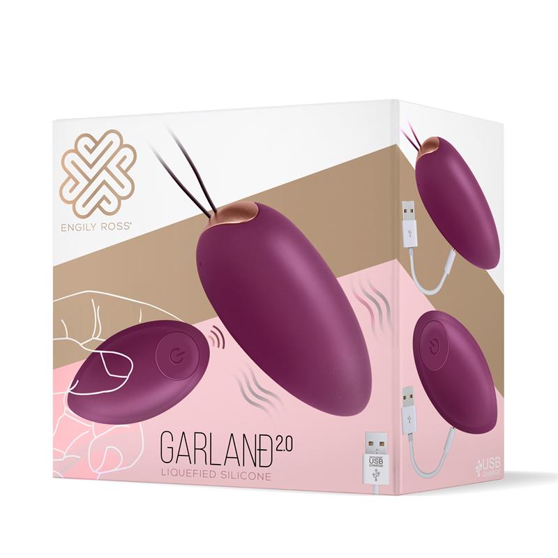 Engily Ross Garland 2.0 Liquid Silicone Vibrating Egg With Remote Control - Loveangels