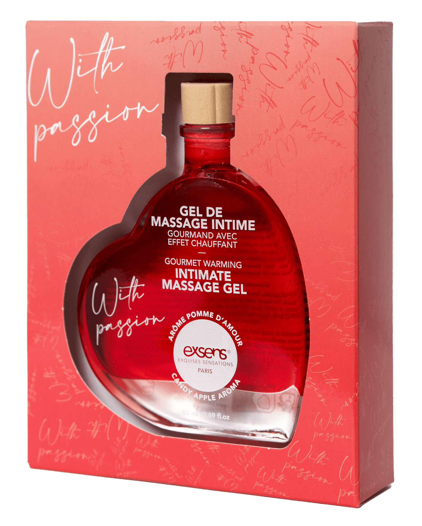 Exsens With Passion Candy Apple Aroma Massage Gel 50ml - Loveangels
