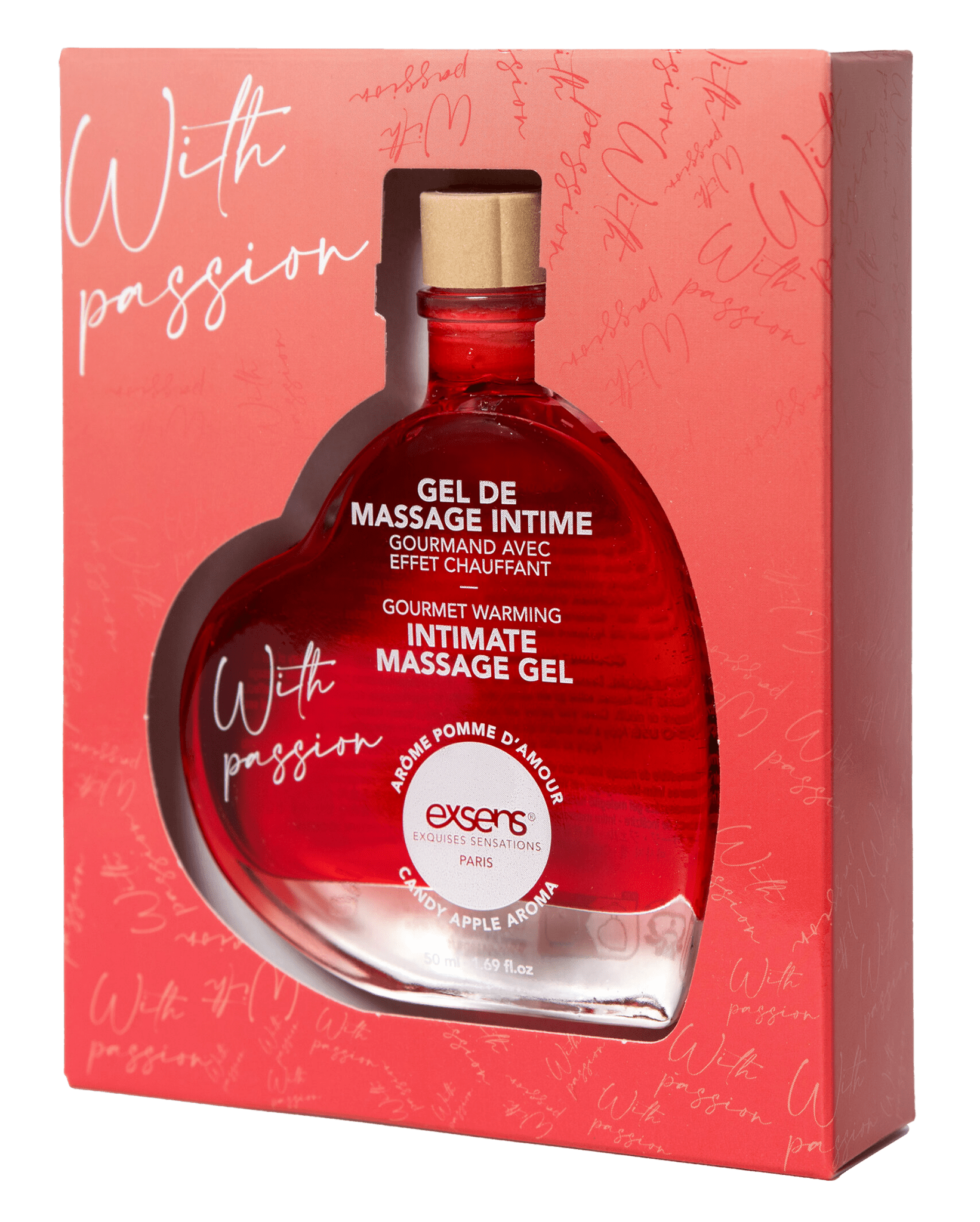 Exsens With Passion Candy Apple Aroma Massage Gel 50ml - Loveangels