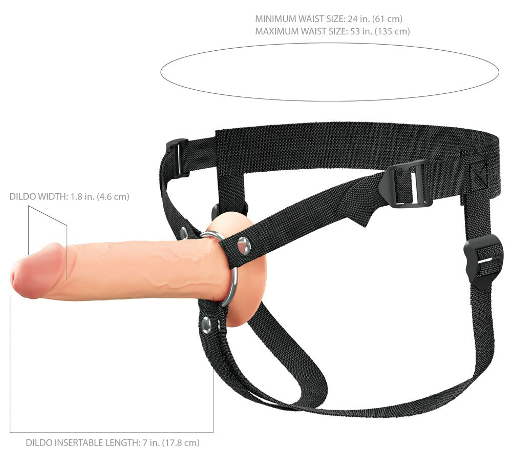 Fantasy X - tensions Elite 19cm Hollow Silicone Strap - on - Loveangels