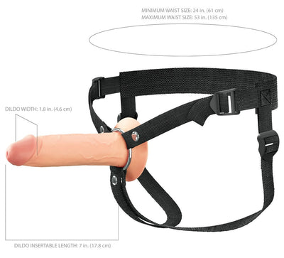 Fantasy X - tensions Elite 19cm Hollow Silicone Strap - on - Loveangels