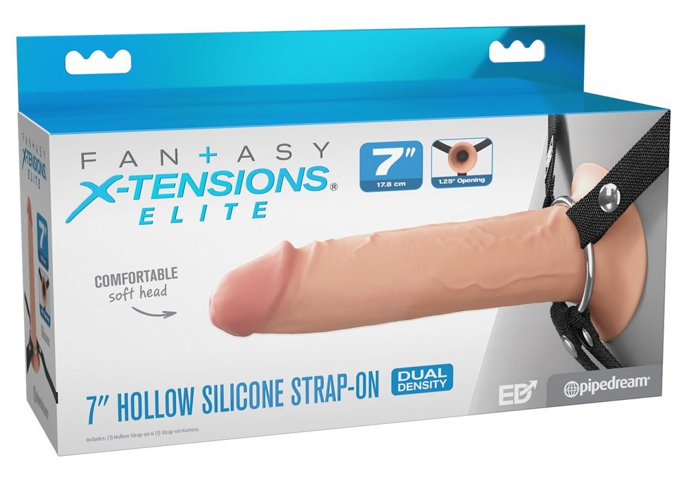 Fantasy X - tensions Elite 19cm Hollow Silicone Strap - on - Loveangels
