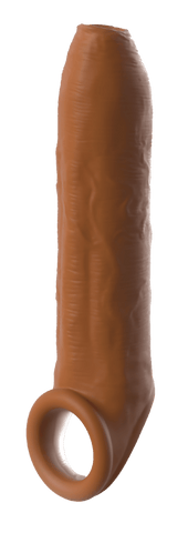 Fantasy X - tensions Elite Uncut 7 Inch Extension Sleeve With Strap Tan - Loveangels