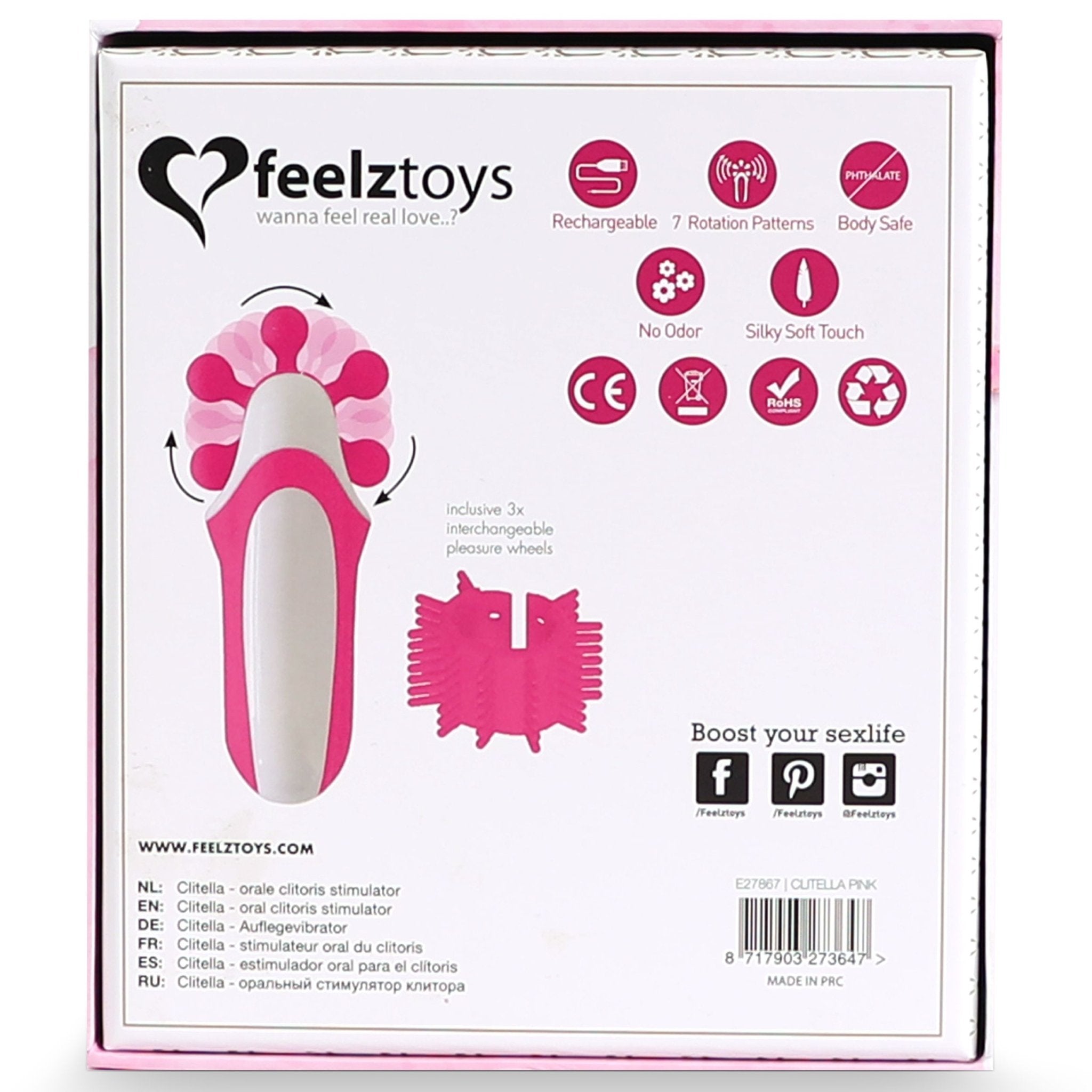 FeelToys Clitella Rotating Clitoral Stimulator - Loveangels