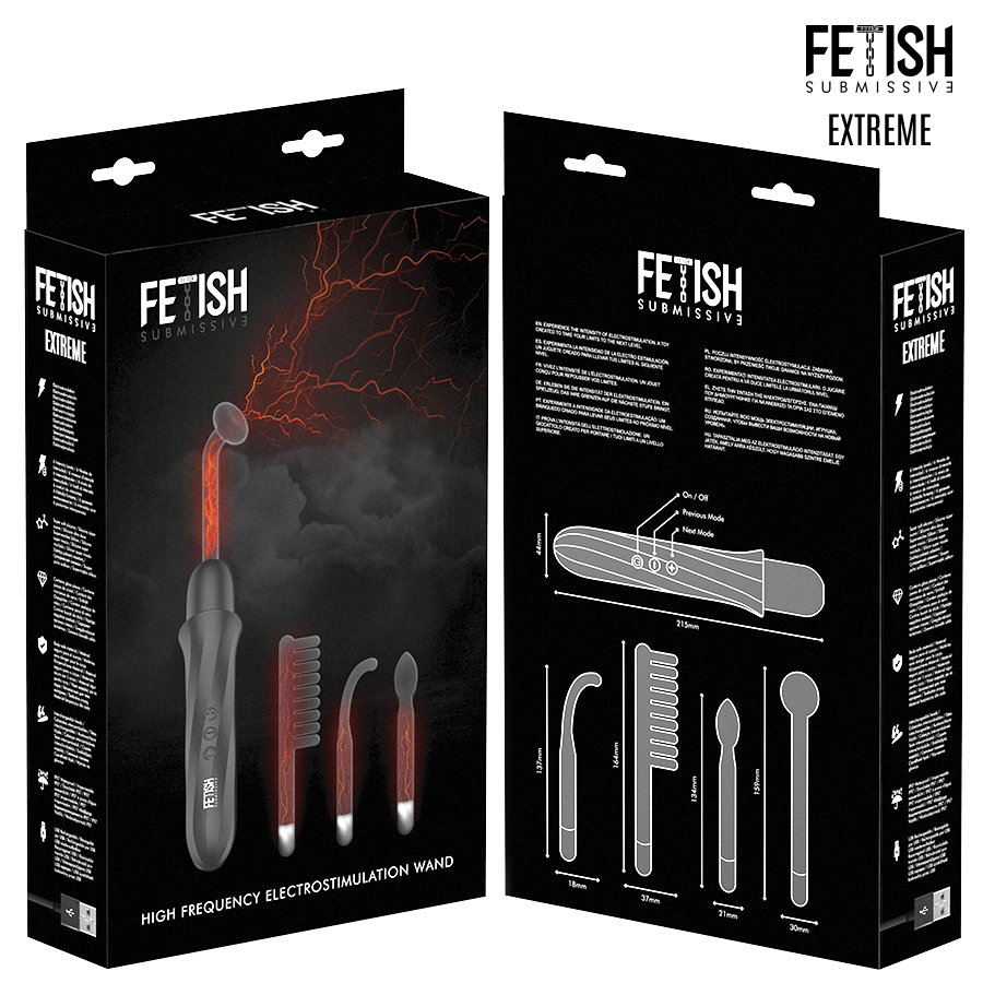 Fetish Submissive High Frequency Electrostimulation Wand - Loveangels