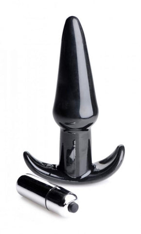 Frisky Thrilling Noir Smooth Vibrating Anal Plug - Loveangels