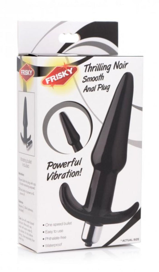 Frisky Thrilling Noir Smooth Vibrating Anal Plug - Loveangels