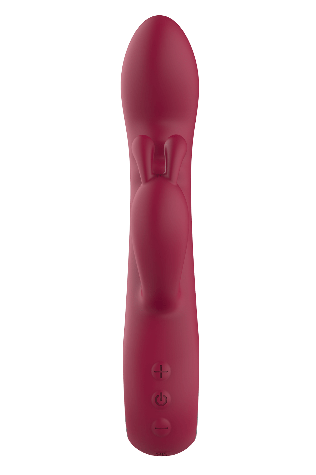 Glam Burgundy Rabbit Vibrator With Handle - Loveangels