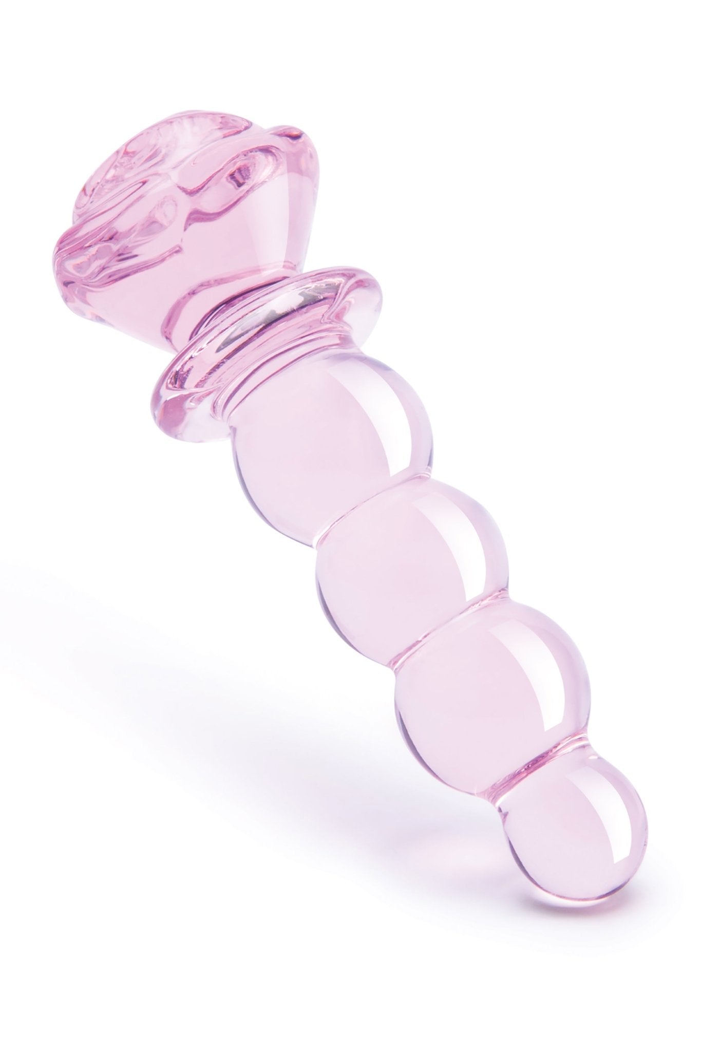 Glaze Glass Rosebud Beaded 5.5 Inch Plug - Loveangels