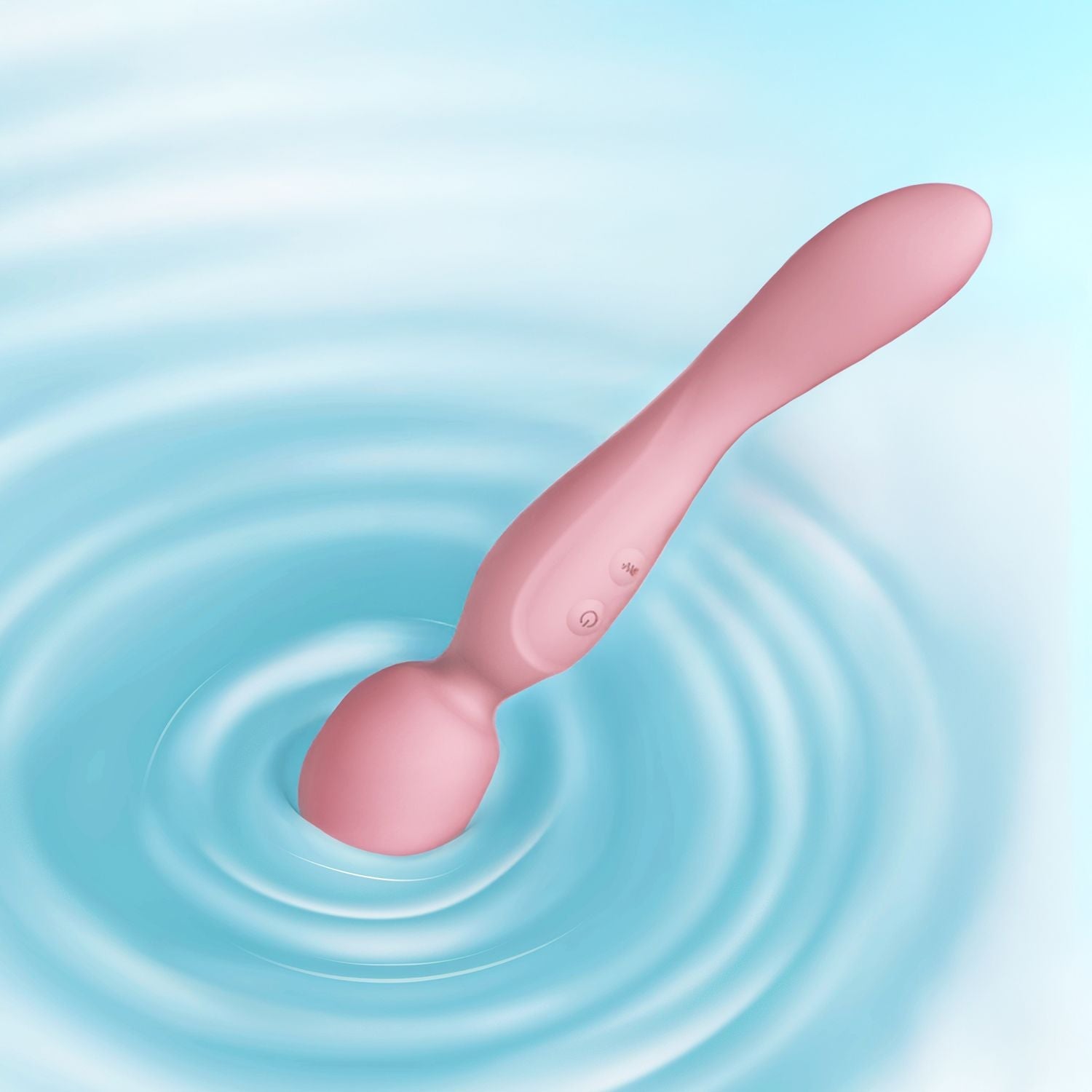 Good Vibes Only Double-Sided Soft Silicone Wand Vibrator - Loveangels