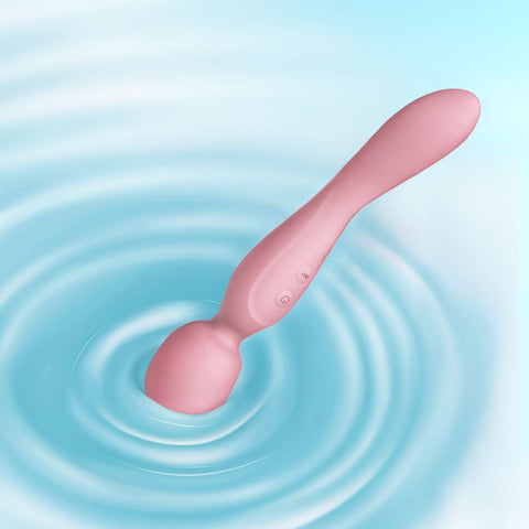 Good Vibes Only Double-Sided Soft Silicone Wand Vibrator - Loveangels
