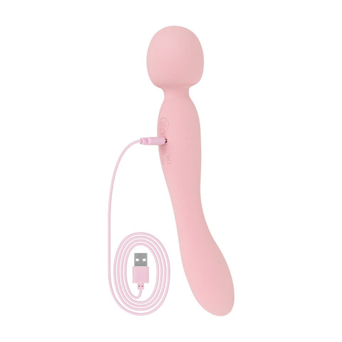 Good Vibes Only Double-Sided Soft Silicone Wand Vibrator - Loveangels