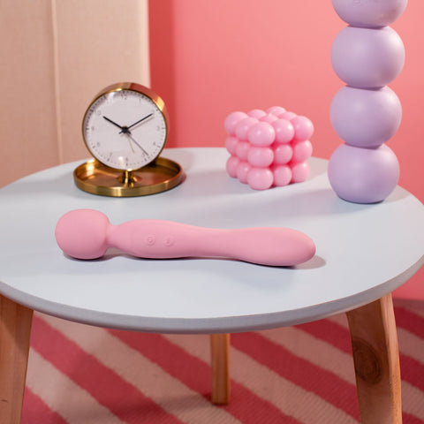 Good Vibes Only Double-Sided Soft Silicone Wand Vibrator - Loveangels