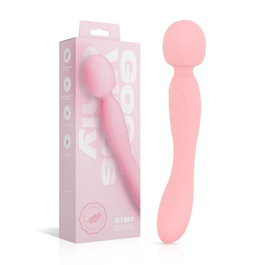 Good Vibes Only Double-Sided Soft Silicone Wand Vibrator - Loveangels