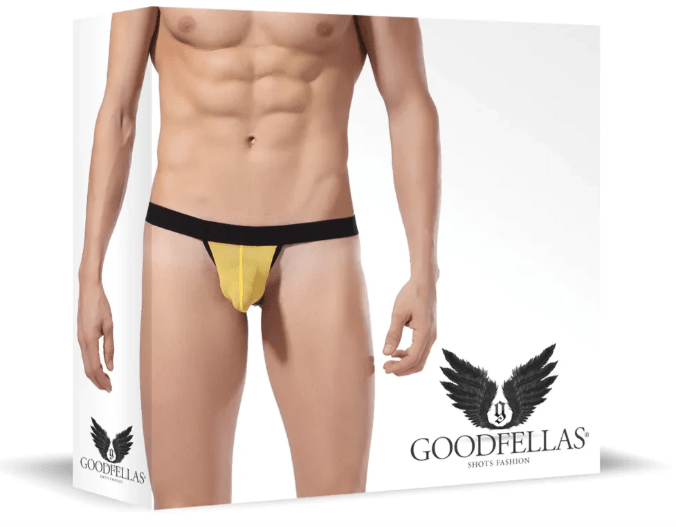 Goodfellas Backless Yellow Jock - Small - Loveangels