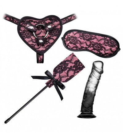 Guilty Pleasure Solid 7 Inch Strap On Gift Set - Loveangels