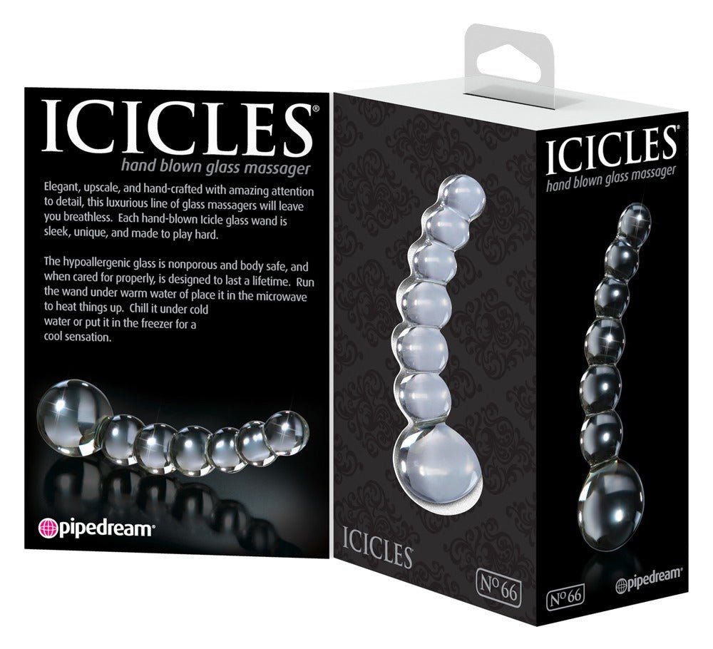 Icicles No 66 Hand Blown Glass Massager - Loveangels