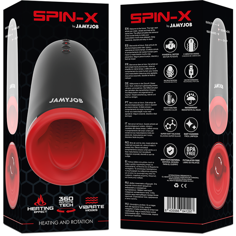 JamyJob™ - Spin-X Masturbator With Rotation and Heat Function