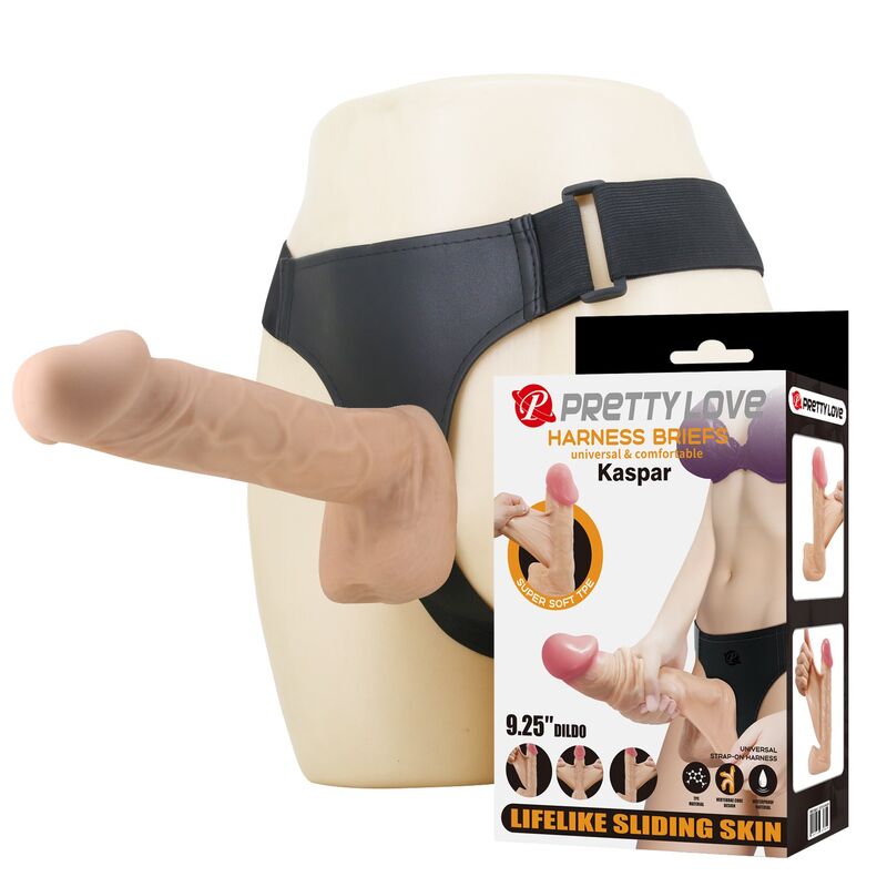 Pretty Love Kaspar Harness With Posable 21cm Dildo