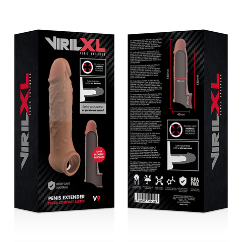 VirilXL Penis Extension Liquid Silicone V9 Brown