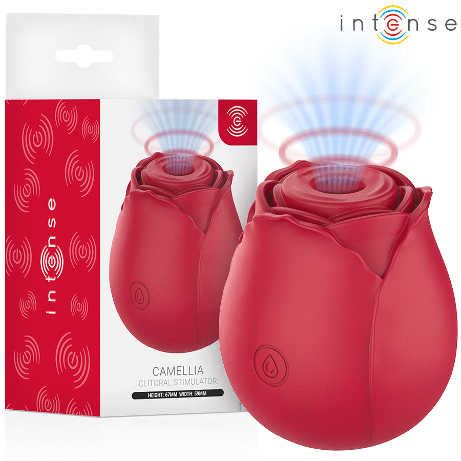 Intense Camellia Clitoral Suction Rose by Waves Bordeaux - Loveangels