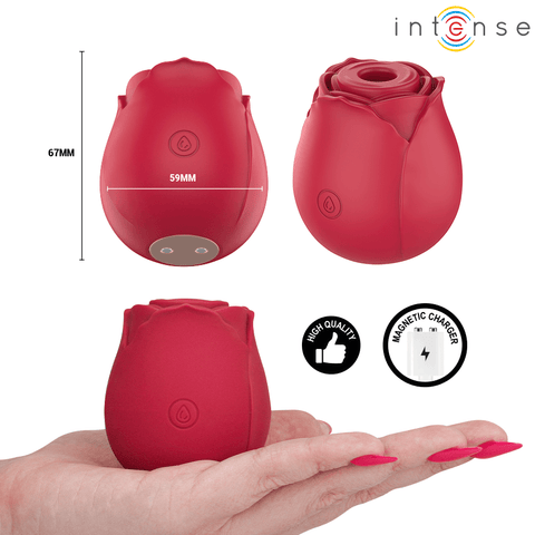 Intense Camellia Clitoral Suction Rose by Waves Bordeaux - Loveangels