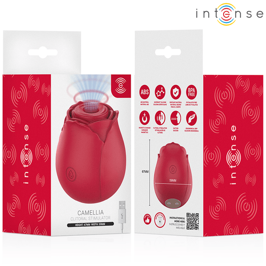 Intense Camellia Clitoral Suction Rose by Waves Bordeaux - Loveangels