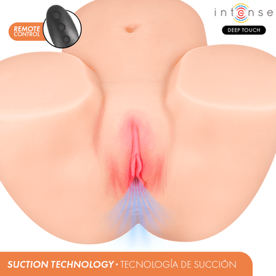 Intense Deep Touch Ginger Remote Control Masturbator With Suction, Heat, Vibration And Voice - Loveangels