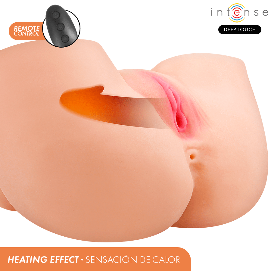 Intense Deep Touch Ginger Remote Control Masturbator With Suction, Heat, Vibration And Voice - Loveangels