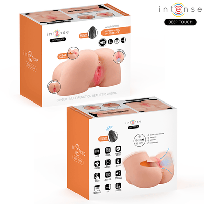 Intense Deep Touch Ginger Remote Control Masturbator With Suction, Heat, Vibration And Voice - Loveangels