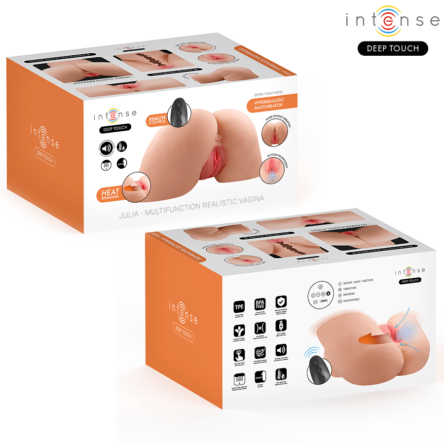 Intense Deep Touch Julia Remote Control Masturbator With Suction, Heat, Vibration And Voice - Loveangels