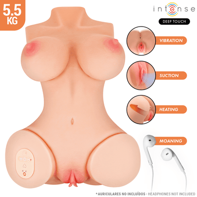 Intense Deep Touch Vero Remote Control Torse With Suction, Heat, Vibration And Voice - Loveangels