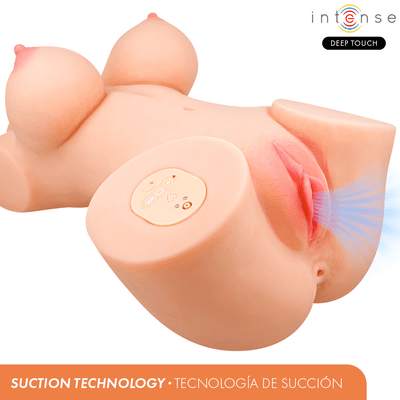 Intense Deep Touch Vero Remote Control Torse With Suction, Heat, Vibration And Voice - Loveangels